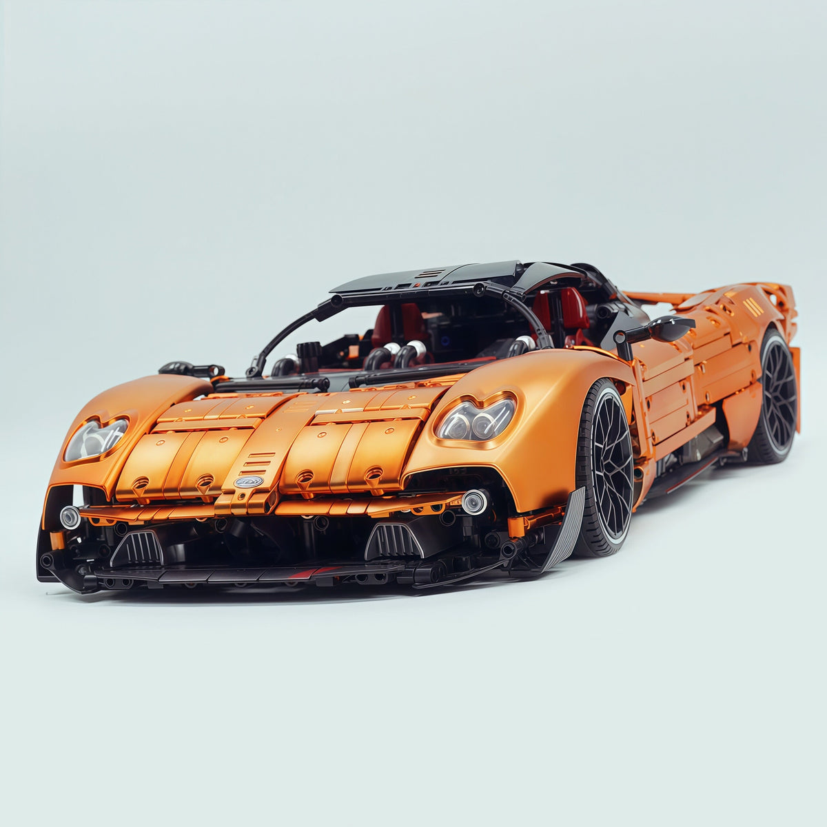 Trilumity Building Block Set: 1:8 The Ultimate Pagani Utopia Supercar | Customized Orange Gold V12 Italian Exotic (3314Piece)