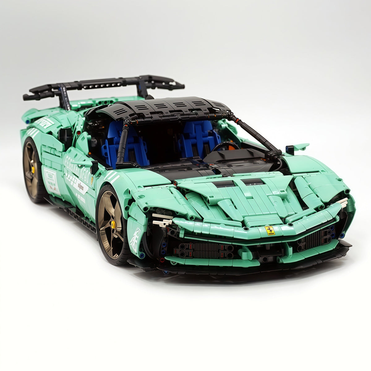 Trilumity Motorized Building Block Set: 1:8 Xx Track Hybrid Baked Enamel Mint Green Limited Color, The Ultimate Supercar, More Than 12 Features