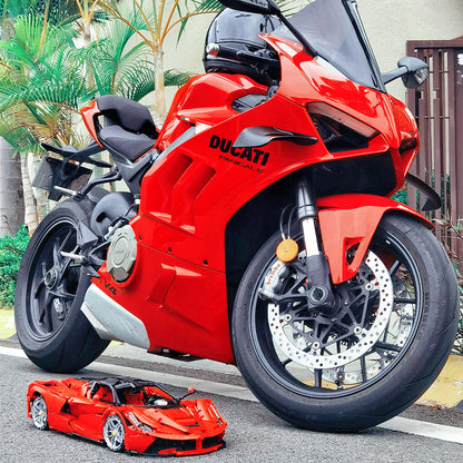 Trilumity LaFerrari C6 Sportcar, Fully Detailed Simulation Building Block Set, 1:8 Scale, Remote Control, 4,739-Piece