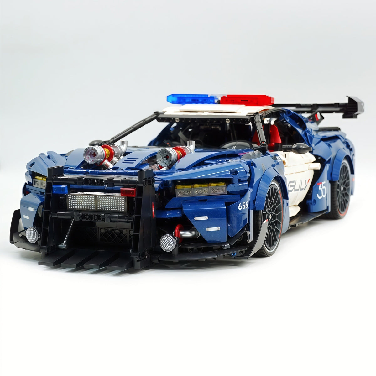 Trilumity Building Block Set: 1:8 American Mustang Police Car | The Ultimate RC Collector’s Item (3975-Piece)