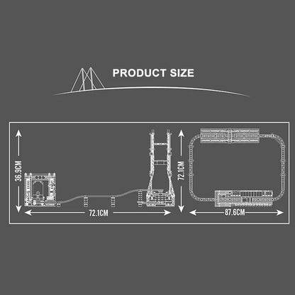 Mould King Building Block Set: Motorized Urban Railcar, Model K16052