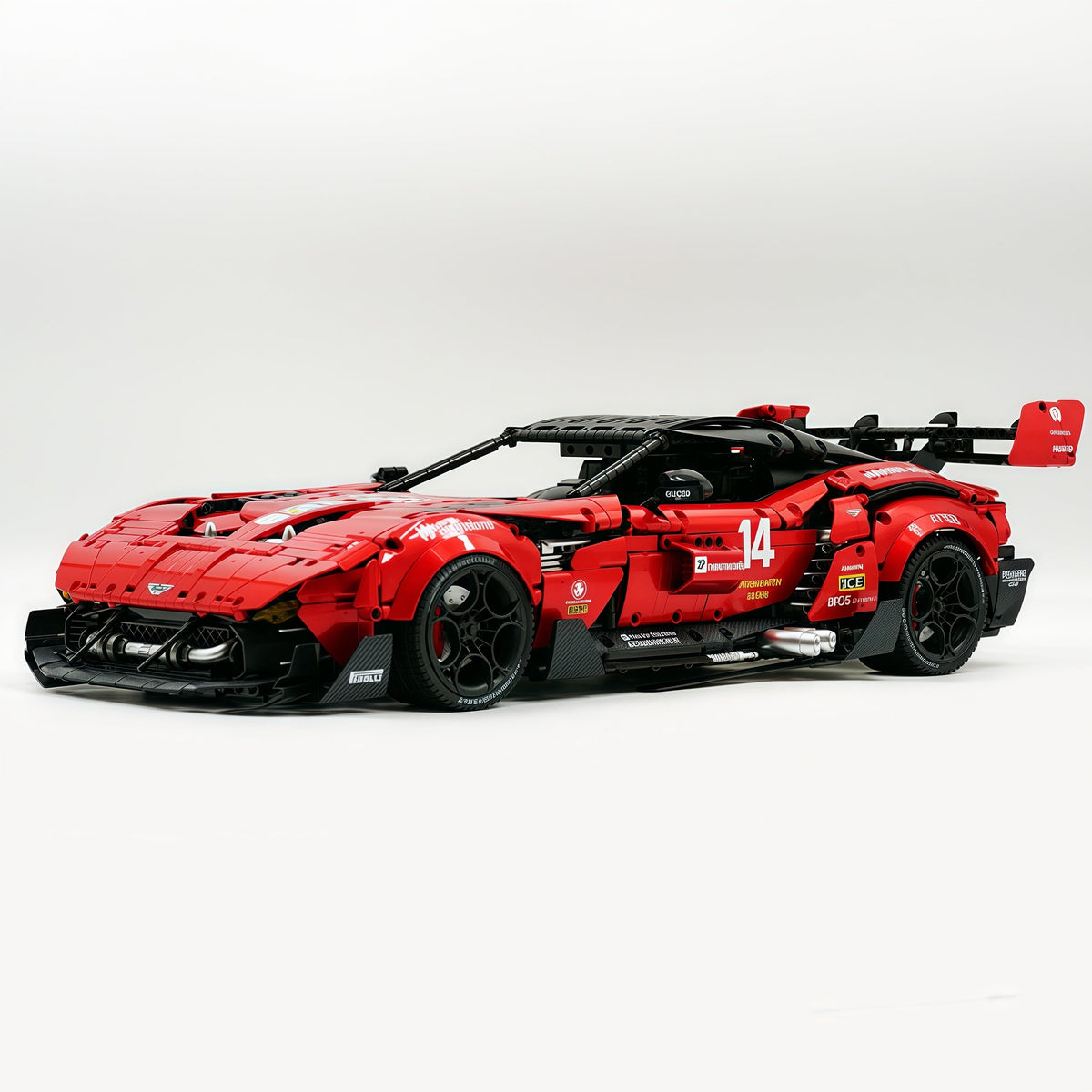 Trilumity Building Block Set: 1:8 Aston Martin Vulcan | Paint Pearl Red Edition | 3794+-Piece