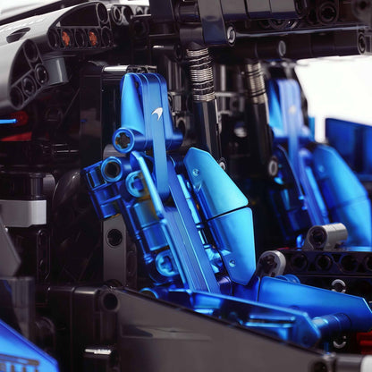 Trilumity Motorized Building Block Set: 1:8 The Ultimate British Woking Hypercar | Electric Sapphire Blue Custom Edition | Shipped in Original Gift