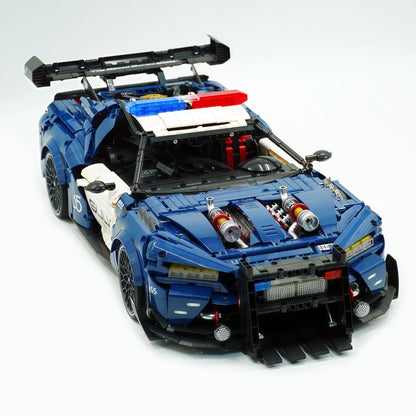 Trilumity Building Block Set: 1:8 American Mustang Police Car | The Ultimate RC Collector’s Item (3975-Piece)