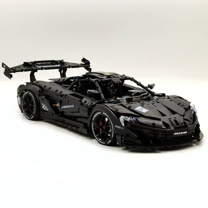 Trilumity Motorized Building Block Set: 1: 8 British Hybrid Hypercar Darth Vader Supercar Building Sets with Remote Control, Electric lift tail