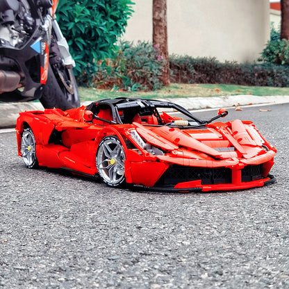 Trilumity LaFerrari C6 Sportcar, Fully Detailed Simulation Building Block Set, 1:8 Scale, Remote Control, 4,739-Piece
