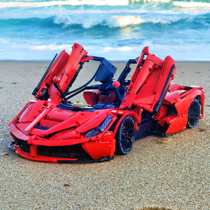 Trilumity LaFerrari C6 Sportcar, Fully Detailed Simulation Building Block Set, 1:8 Scale, Remote Control, 4,739-Piece