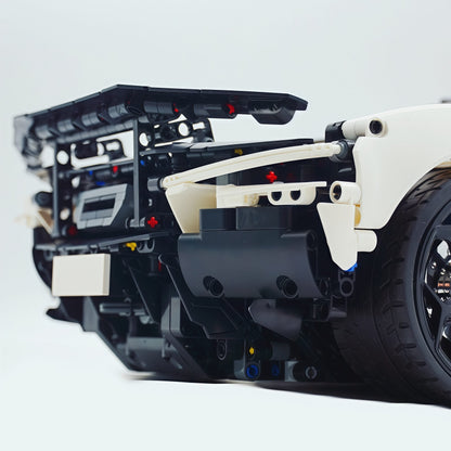 Trilumity Motorized Building Block Set: 1:8 The Ultimate British Woking Hypercar | White Custom Edition | Shipped in Original Gift Box (4200+-Piece)