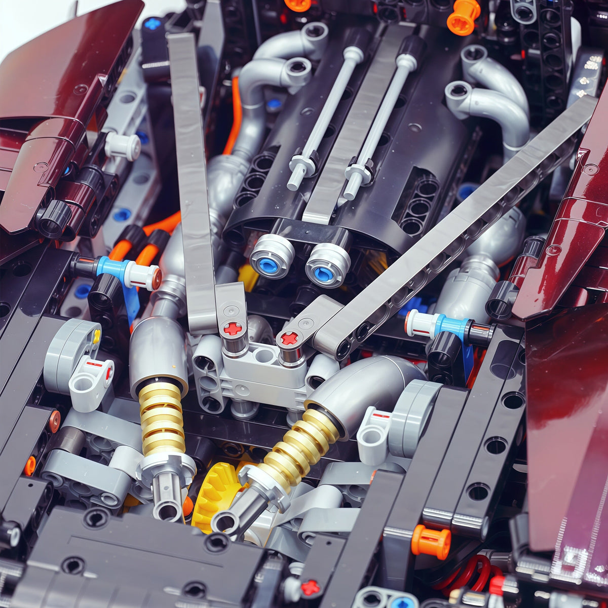 Trilumity Motorized Building Block Set: 1:8 The Ultimate British Woking Hypercar | Black & Red Chameleon Paint Edition | Shipped in Original Gift Box