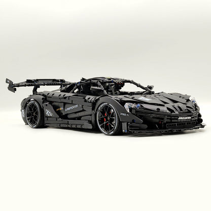 Trilumity Motorized Building Block Set: 1: 8 British Hybrid Hypercar Darth Vader Supercar Building Sets with Remote Control, Electric lift tail