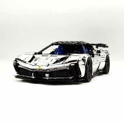 Trilumity Motorized Building Block Set: 1:8 Xx Track Hybrid Silver Plating Limited Color, The Ultimate Supercar, More Than 12 Features