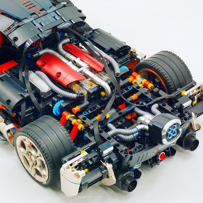 Trilumity Building Block Set: 1:8 The Ultimate Pagani Utopia Supercar | Limited Edition Champagne Gold V12 Italian Exotic (3314Piece)