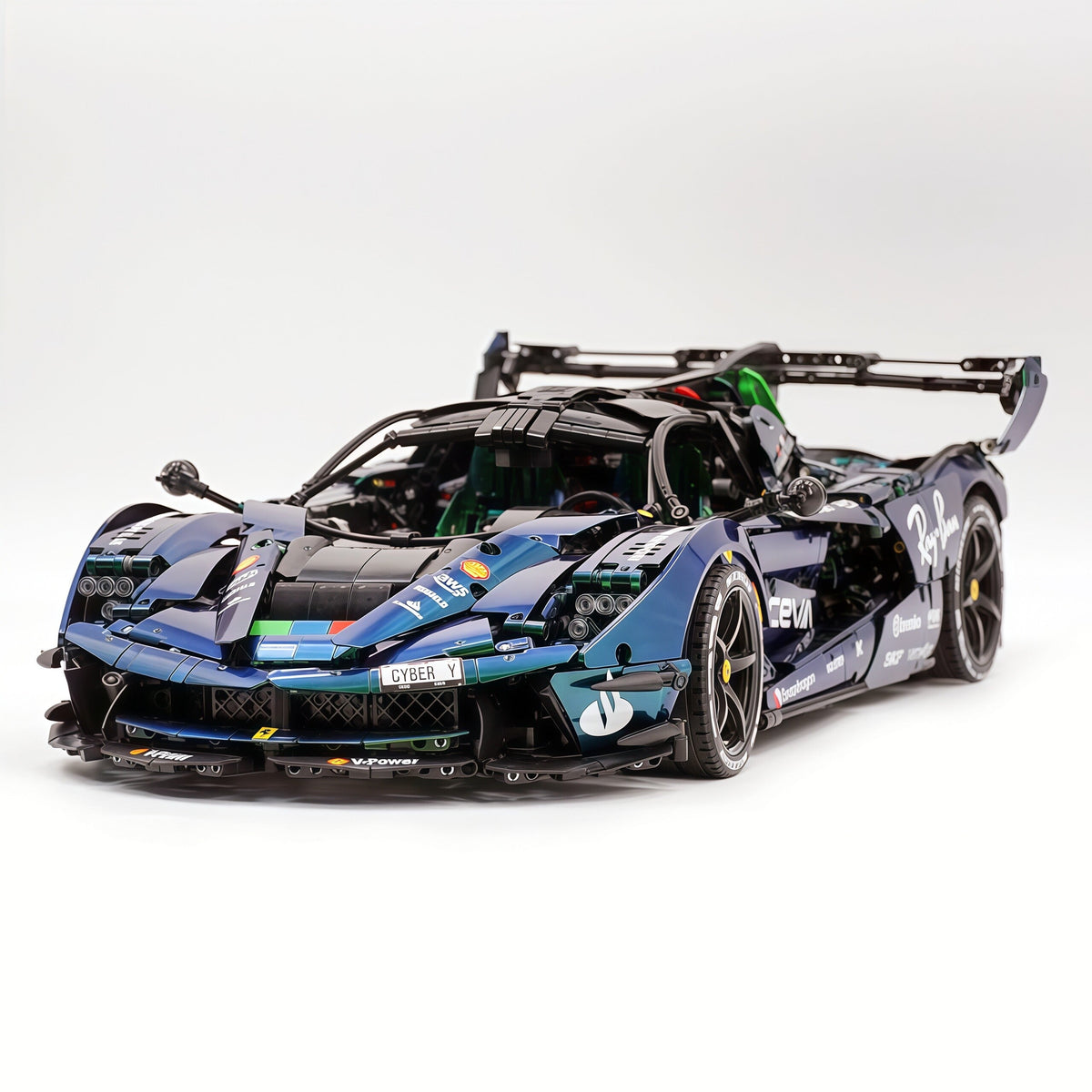 Trilumity Motorized Building Block Set: 1:8 The Ultimate Italian Hybrid Hypercar Evo | Chameleon Metallic Paint Italian Flagship (4058+-Piece)