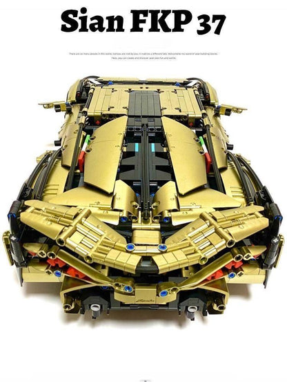 Trilumity Building Block Set: 1: 8 The Ultimate Italian Gold Supercar Custom Edition (3955-Piece)