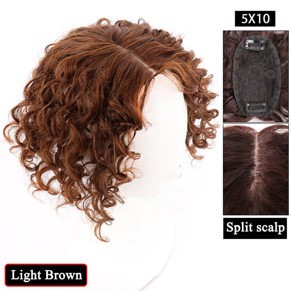 Trilumity Curly Wig in Natural Black, back view
