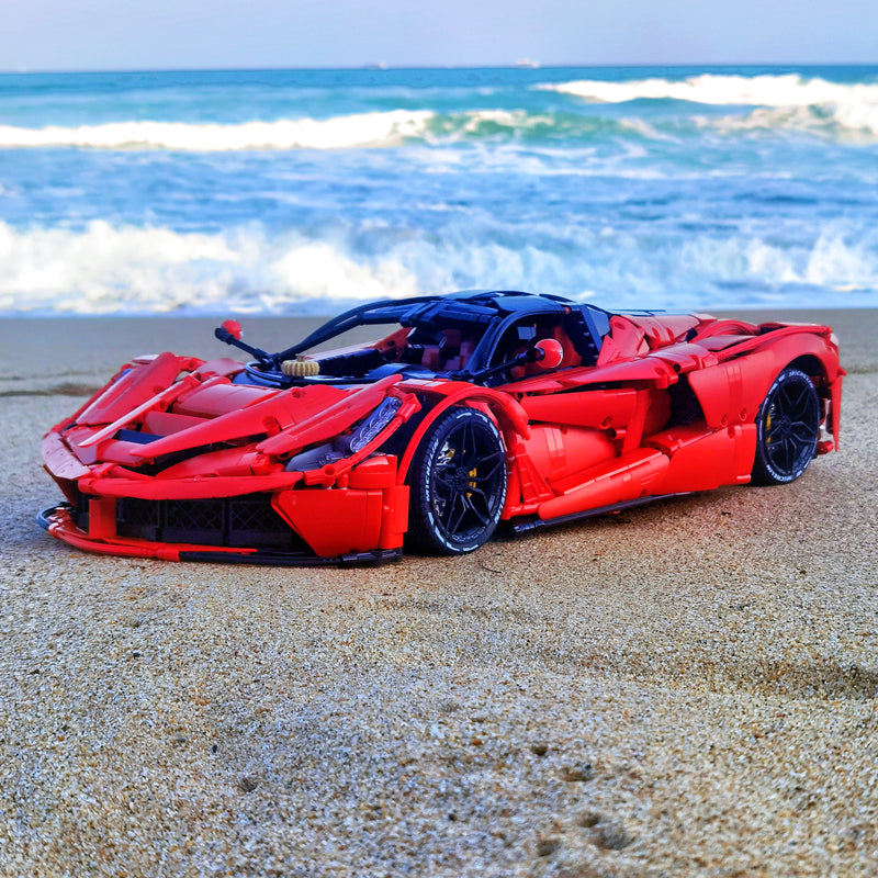Trilumity LaFerrari C6 Sportcar, Fully Detailed Simulation Building Block Set, 1:8 Scale, Remote Control, 4,739-Piece