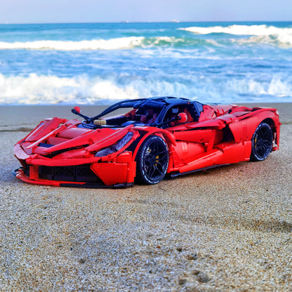 Trilumity LaFerrari C6 Sportcar, Fully Detailed Simulation Building Block Set, 1:8 Scale, Remote Control, 4,739-Piece