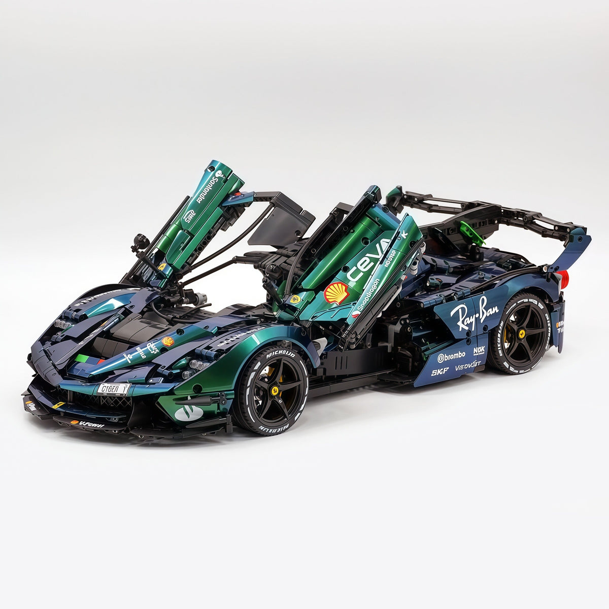 Trilumity Motorized Building Block Set: 1:8 The Ultimate Italian Hybrid Hypercar Evo | Chameleon Metallic Paint Italian Flagship (4058+-Piece)