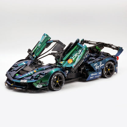 Trilumity Motorized Building Block Set: 1:8 The Ultimate Italian Hybrid Hypercar Evo | Chameleon Metallic Paint Italian Flagship (4058+-Piece)