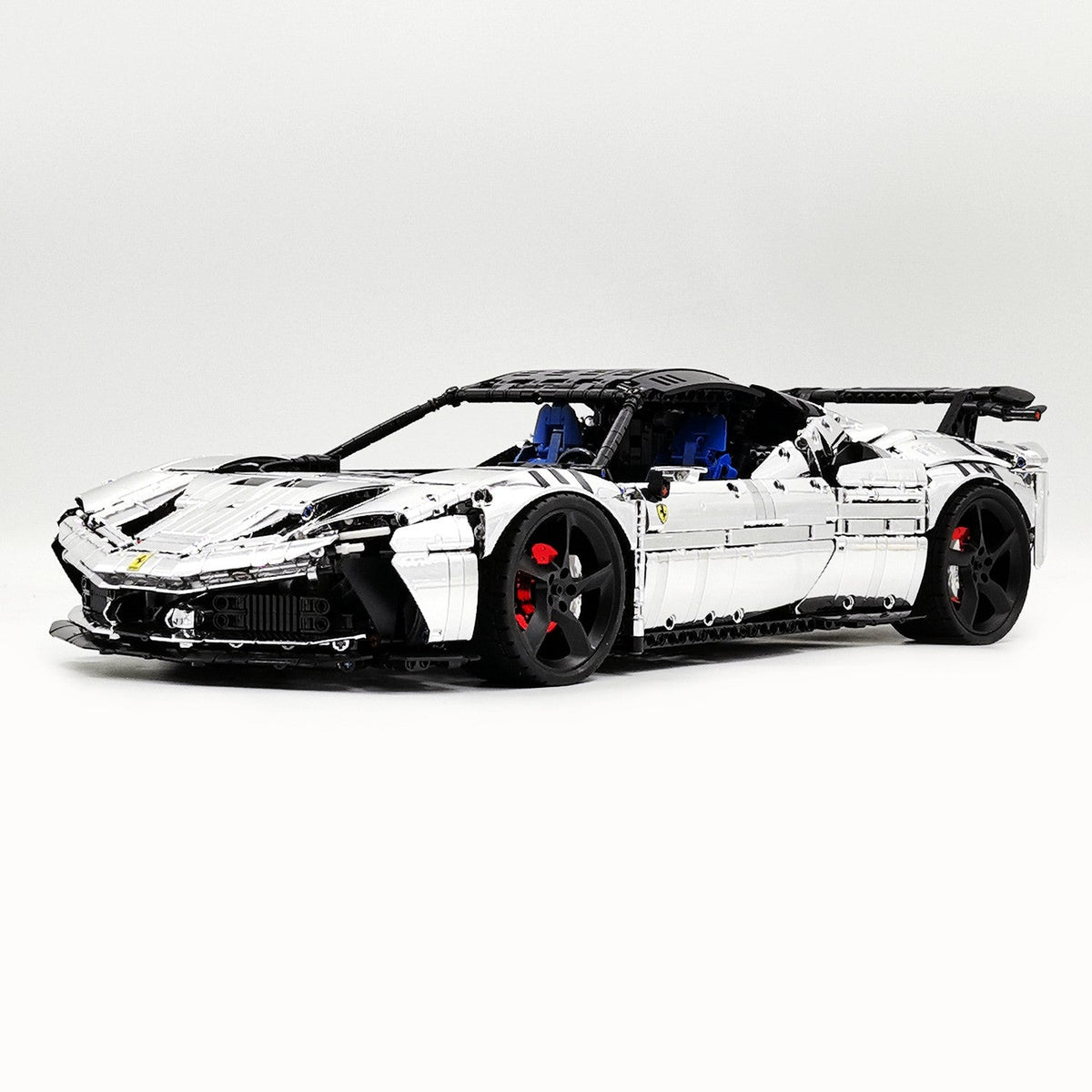 Trilumity Motorized Building Block Set: 1:8 Xx Track Hybrid Silver Plating Limited Color, The Ultimate Supercar, More Than 12 Features