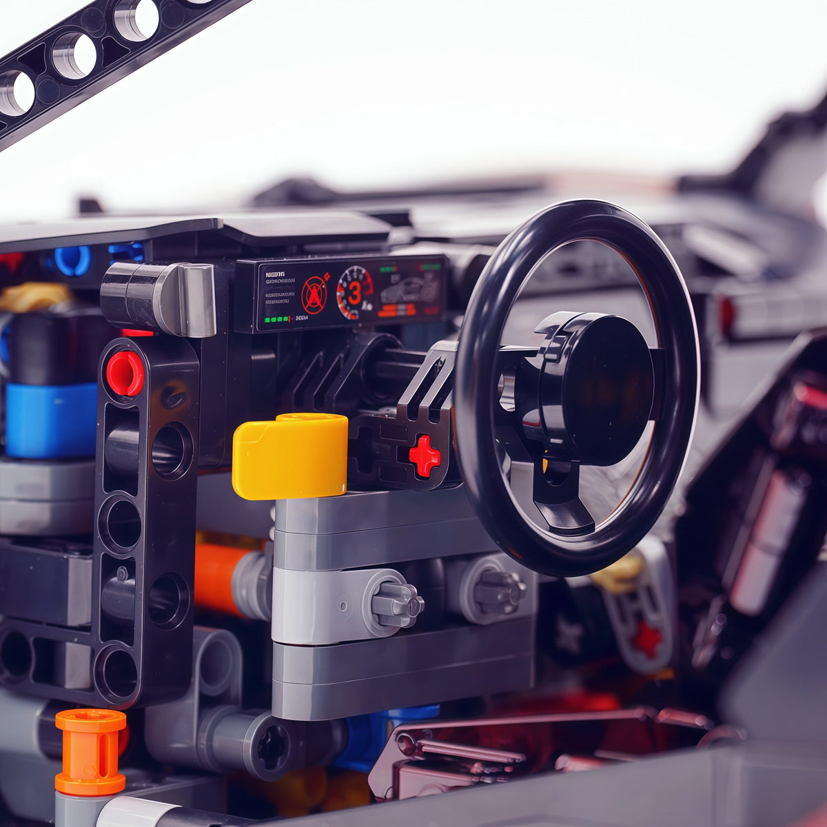 Trilumity Motorized Building Block Set: 1:8 The Ultimate British Woking Hypercar | Black & Red Chameleon Paint Edition | Shipped in Original Gift Box