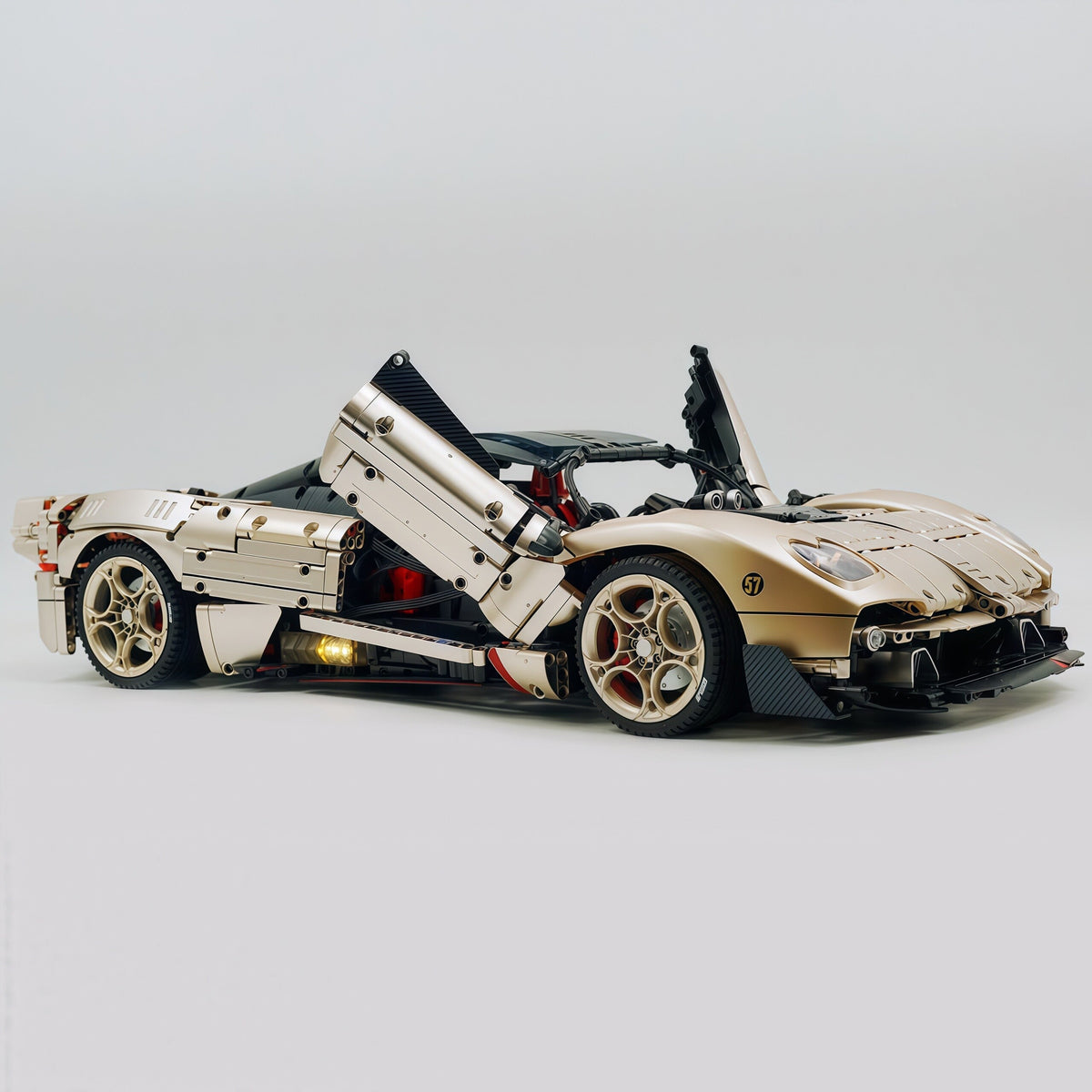 Trilumity Building Block Set: 1:8 The Ultimate Pagani Utopia Supercar | Limited Edition Champagne Gold V12 Italian Exotic (3314Piece)