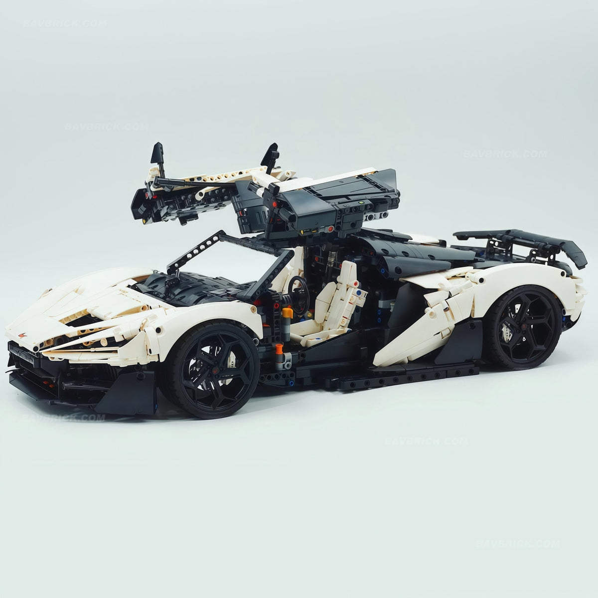 Trilumity Motorized Building Block Set: 1:8 The Ultimate British Woking Hypercar | White Custom Edition | Shipped in Original Gift Box (4200+-Piece)