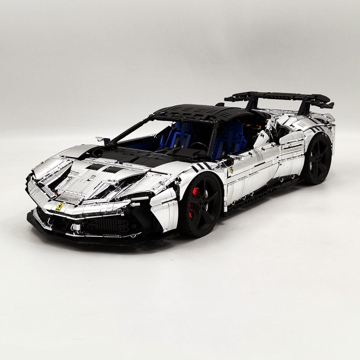 Trilumity Motorized Building Block Set: 1:8 Xx Track Hybrid Silver Plating Limited Color, The Ultimate Supercar, More Than 12 Features