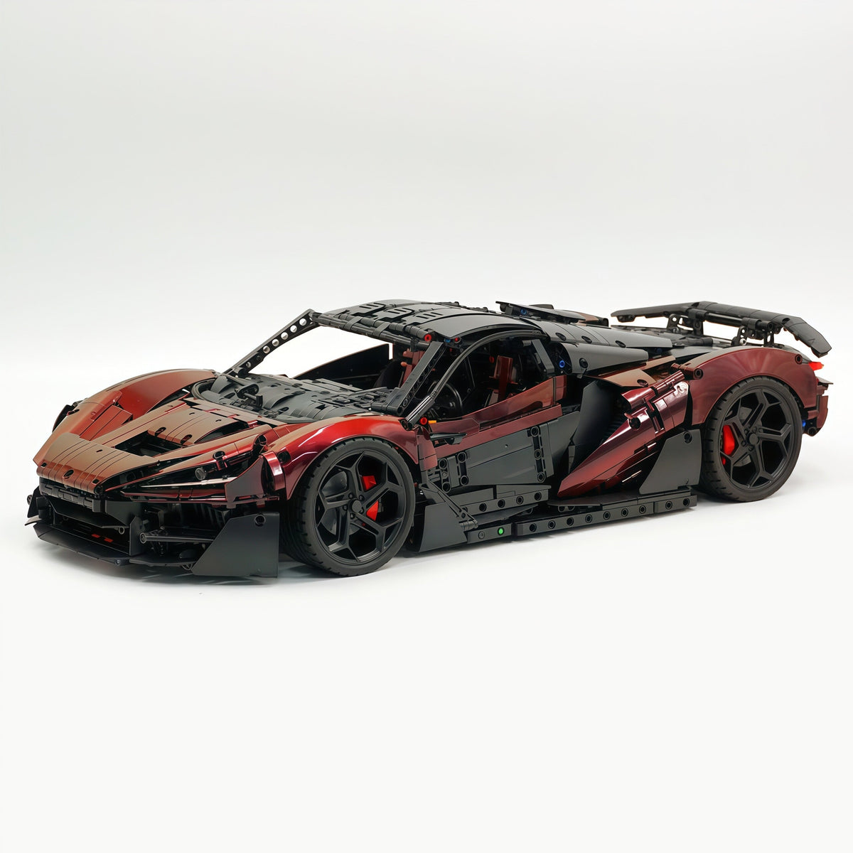 Trilumity Motorized Building Block Set: 1:8 The Ultimate British Woking Hypercar | Black & Red Chameleon Paint Edition | Shipped in Original Gift Box