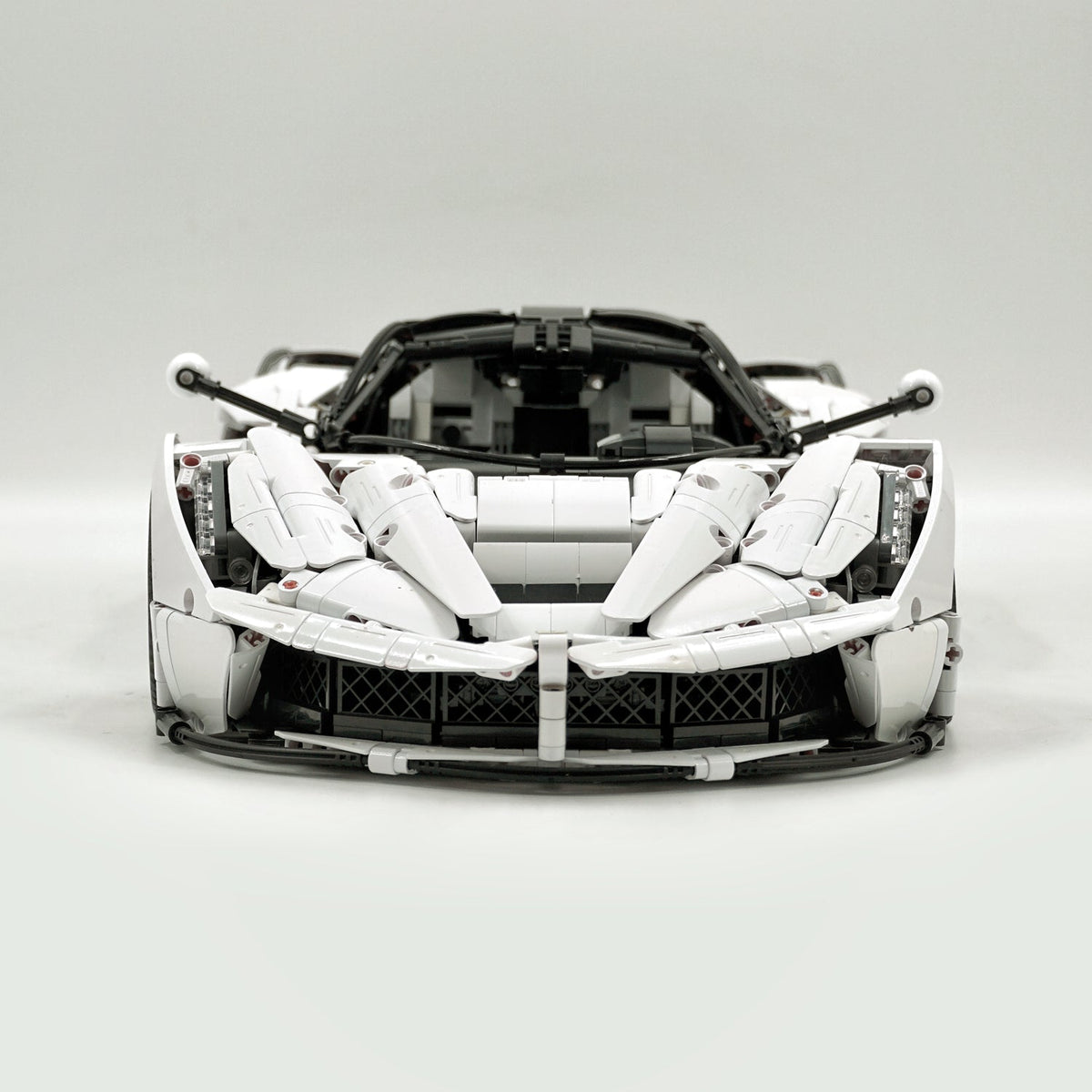 Trilumity LaFerrari C6 Sportcar, Custom White Goddess Building Block Set, 1:8 Scale, Remote Control, 4,739-Piece