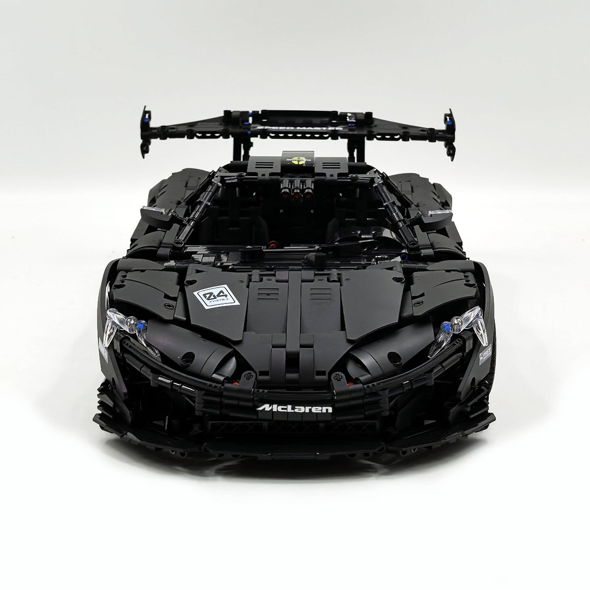 Trilumity Motorized Building Block Set: 1: 8 British Hybrid Hypercar Darth Vader Supercar Building Sets with Remote Control, Electric lift tail
