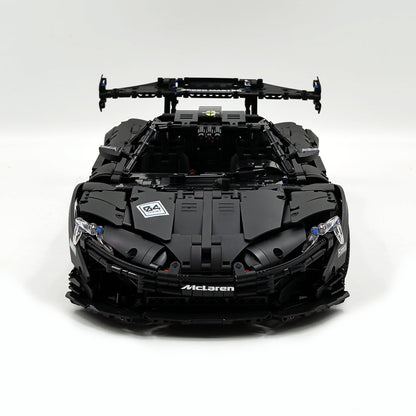 Trilumity Motorized Building Block Set: 1: 8 British Hybrid Hypercar Darth Vader Supercar Building Sets with Remote Control, Electric lift tail