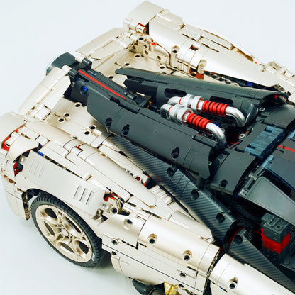 Trilumity Building Block Set: 1:8 The Ultimate Pagani Utopia Supercar | Limited Edition Champagne Gold V12 Italian Exotic (3314Piece)