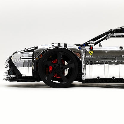 Trilumity Motorized Building Block Set: 1:8 Xx Track Hybrid Silver Plating Limited Color, The Ultimate Supercar, More Than 12 Features