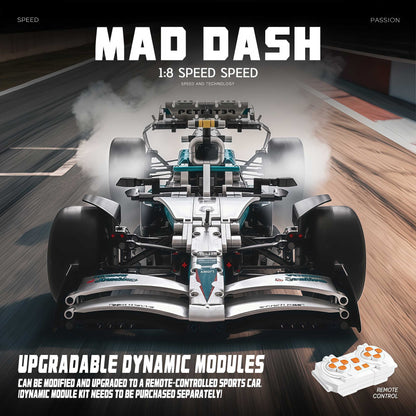 Trilumity Building Block Set: 1:8 Mercedes-Benz Abu Dhabi W15 F1 Racing Car (1936-Piece)