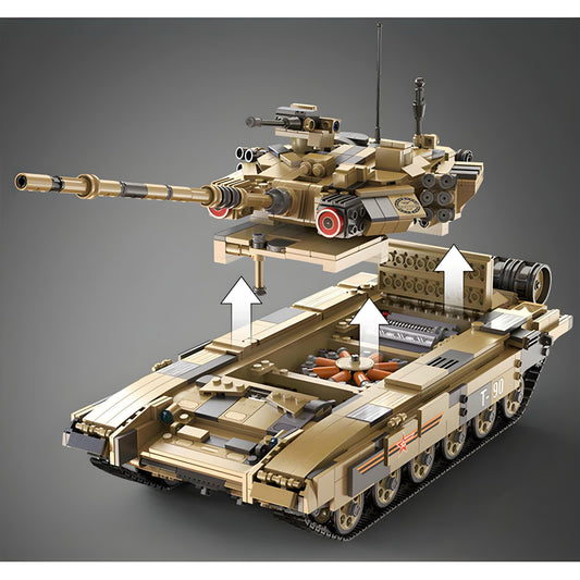 Trilumity T-90 Tank Building Block Set, Remote Control, 1,724-Piece