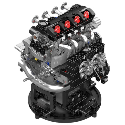 Trilumity Motorized Building Block Set: Jdm Vvt Performance Engine | Variable Valve Timing Engine Model | 772-Piece