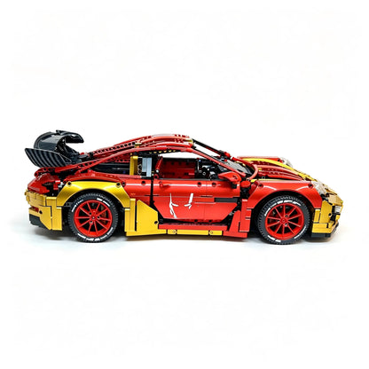 Trilumity Building Block Set: 1:8 Porsche 911 GT3 | Customized “Iron Man” Livery (2728-Piece)