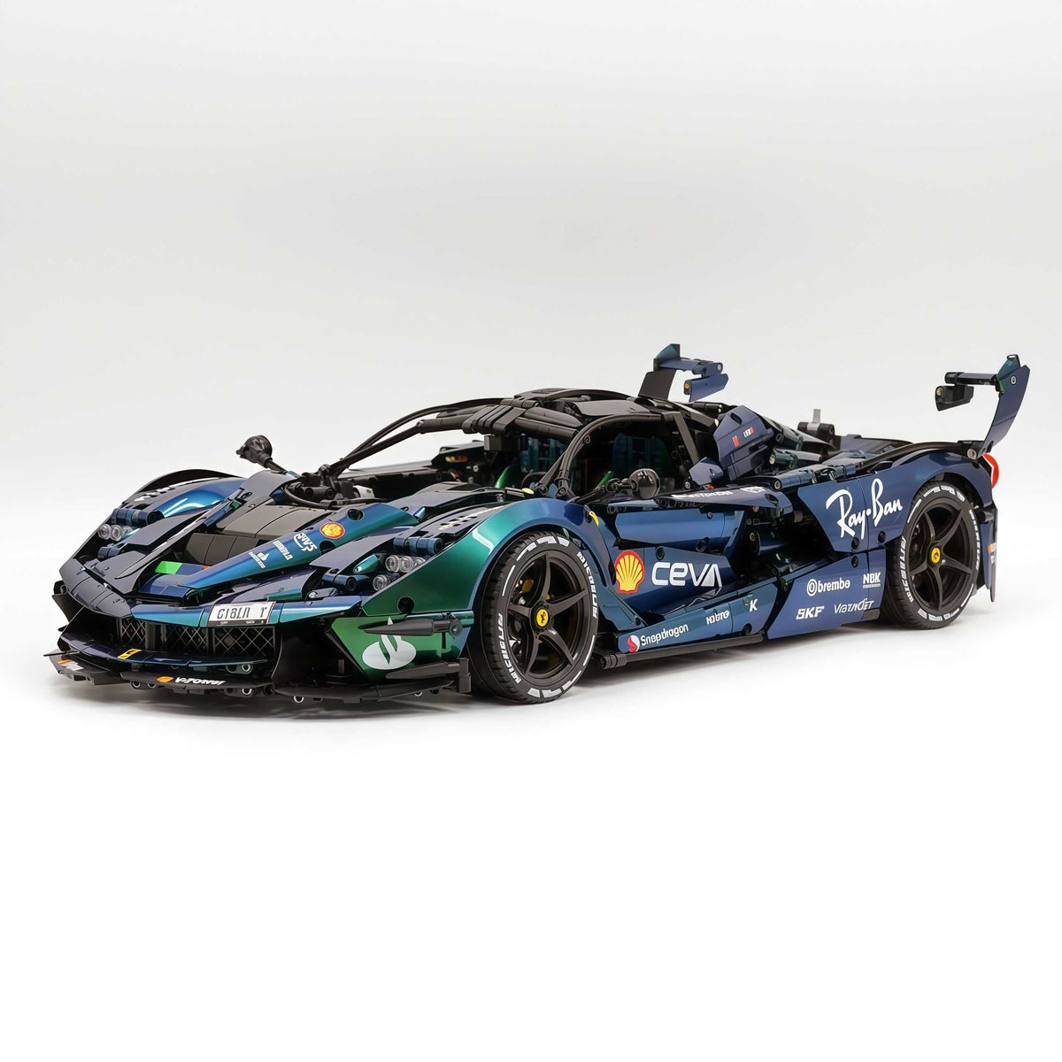 Trilumity Motorized Building Block Set: 1:8 The Ultimate Italian Hybrid Hypercar Evo | Chameleon Metallic Paint Italian Flagship (4058+-Piece)