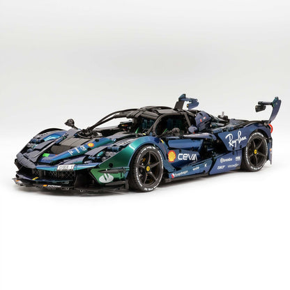 Trilumity Motorized Building Block Set: 1:8 The Ultimate Italian Hybrid Hypercar Evo | Chameleon Metallic Paint Italian Flagship (4058+-Piece)