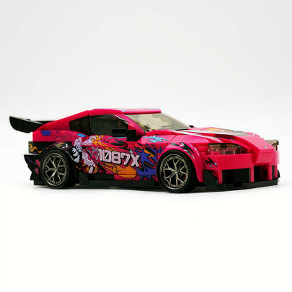 Trilumity Building Block Set: Toyota Supra r32 1097x with Container Display Case (415-Piece)