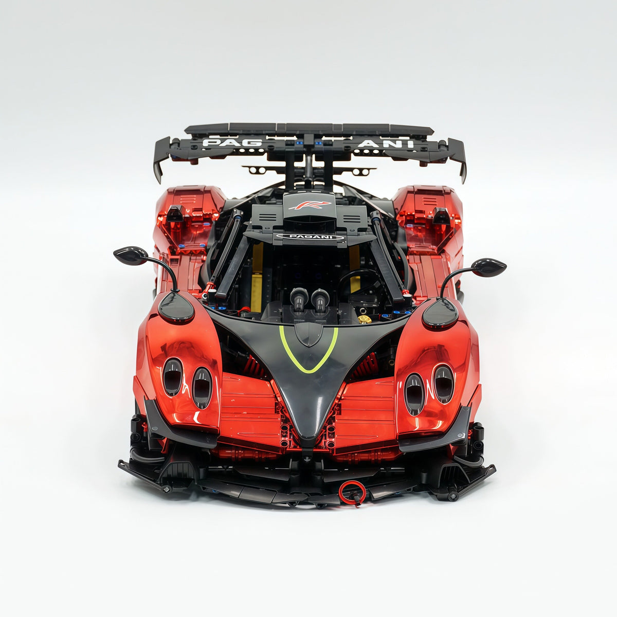Trilumity Building Block Set: 1:8 Pagani Zonda R | Mirror Blood Red Paint Italian Hypercar (3300+-Piece)