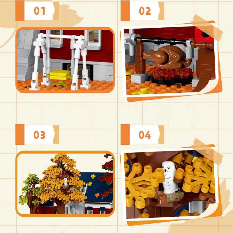 MORK MOC Building Block Set: Autumn Winery, Model 031055