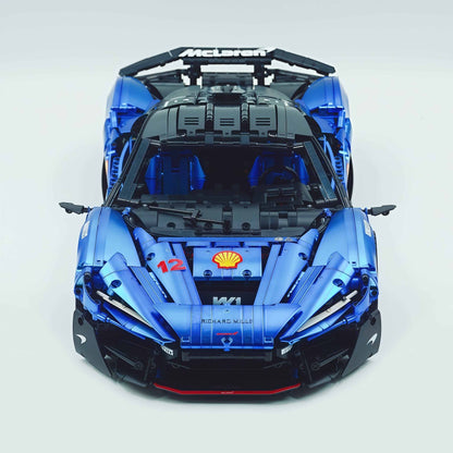 Trilumity Motorized Building Block Set: 1:8 The Ultimate British Woking Hypercar | Electric Sapphire Blue Custom Edition | Shipped in Original Gift