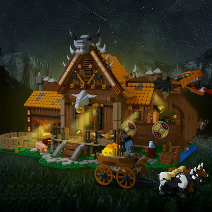 MORK MOC Building Block Set: The Vikings House, Model 033051