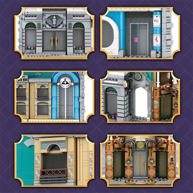 Reobrix Building Block Set: Harry Potter Streetscape Book of Architecture, Model RE66032