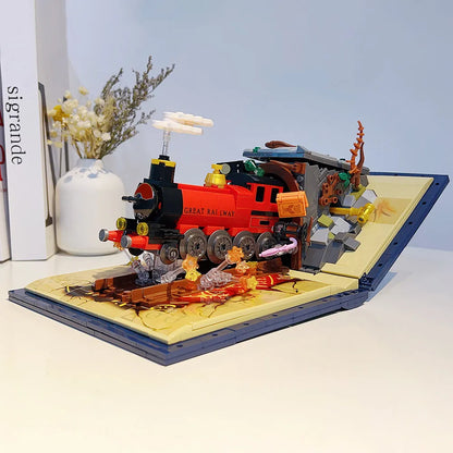 JieStar MOC Building Block Set: Harry Potter MOC Hogwarts Express Train, Model JJ9059