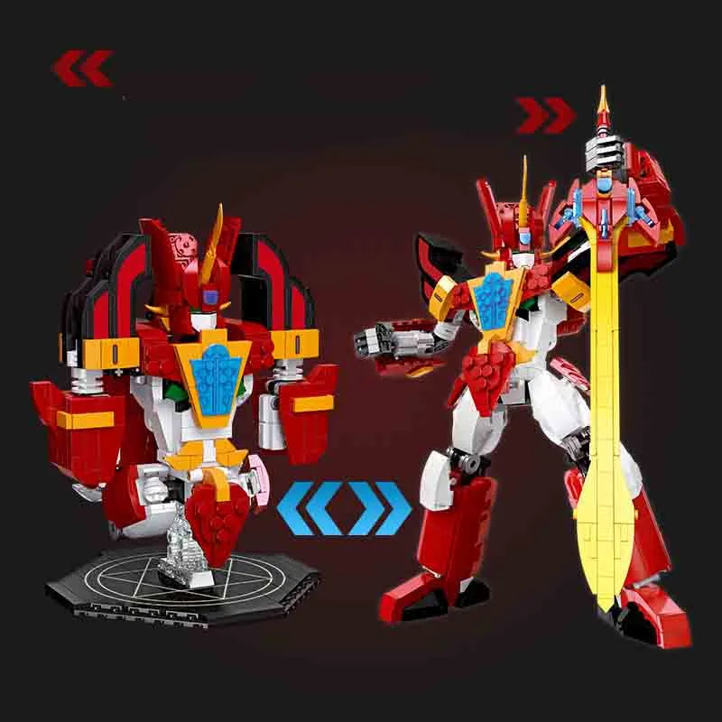 JieStar MOC Building Block Set: Super Hero MOC Mecha Earth Warrior, Model 58033