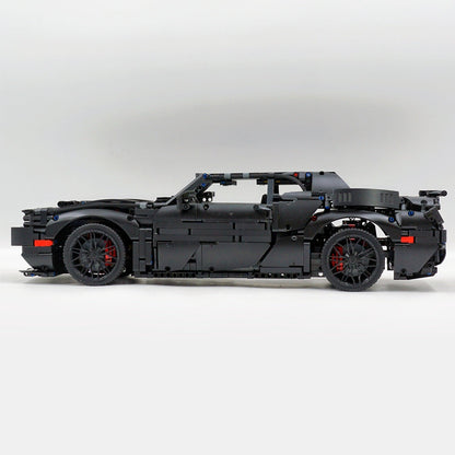 Trilumity Building Block Set: 1: 8 Dodge Challenger, Black Samurai Customized Version (3300+Piece)