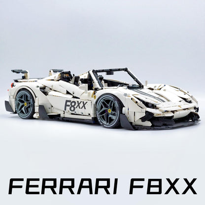 Trilumity Building Block Set: 1:8 The Ultimate Turbo V8 GT Convertible, White Goddess Custom Edition (3781-Piece)